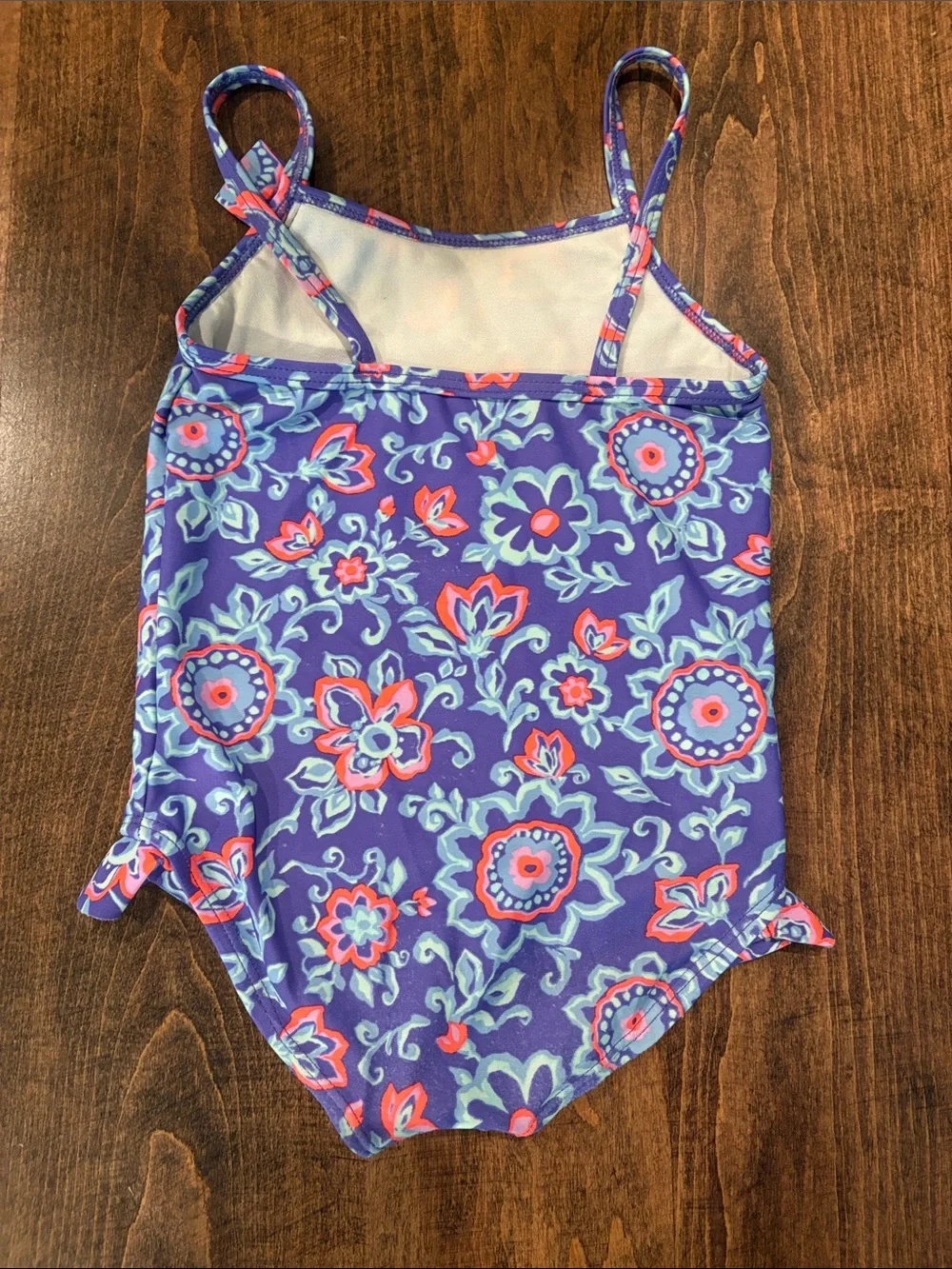 Girls Floral One-Piece Swimsuits - Pink, Blue
